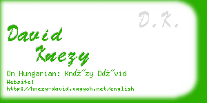 david knezy business card